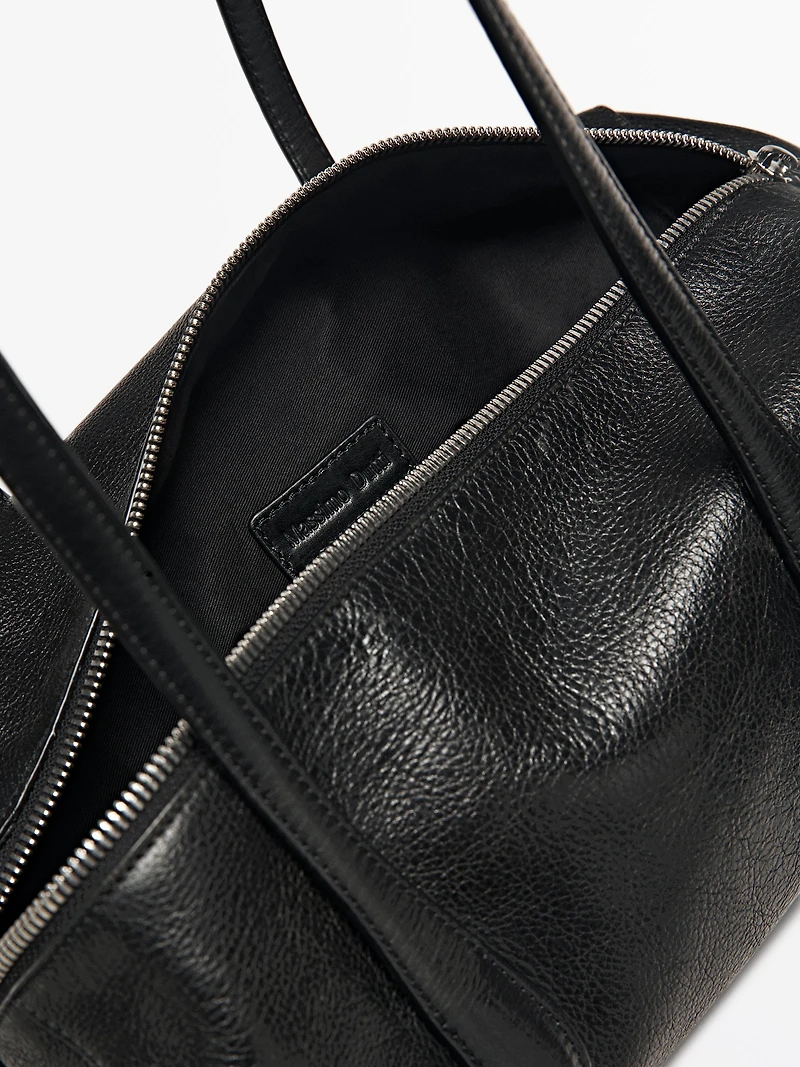 Nappa leather west satchel bag