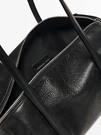 Nappa leather west satchel bag