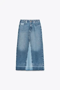 JUPE MIDI EN JEAN COMBINÉ Z1975