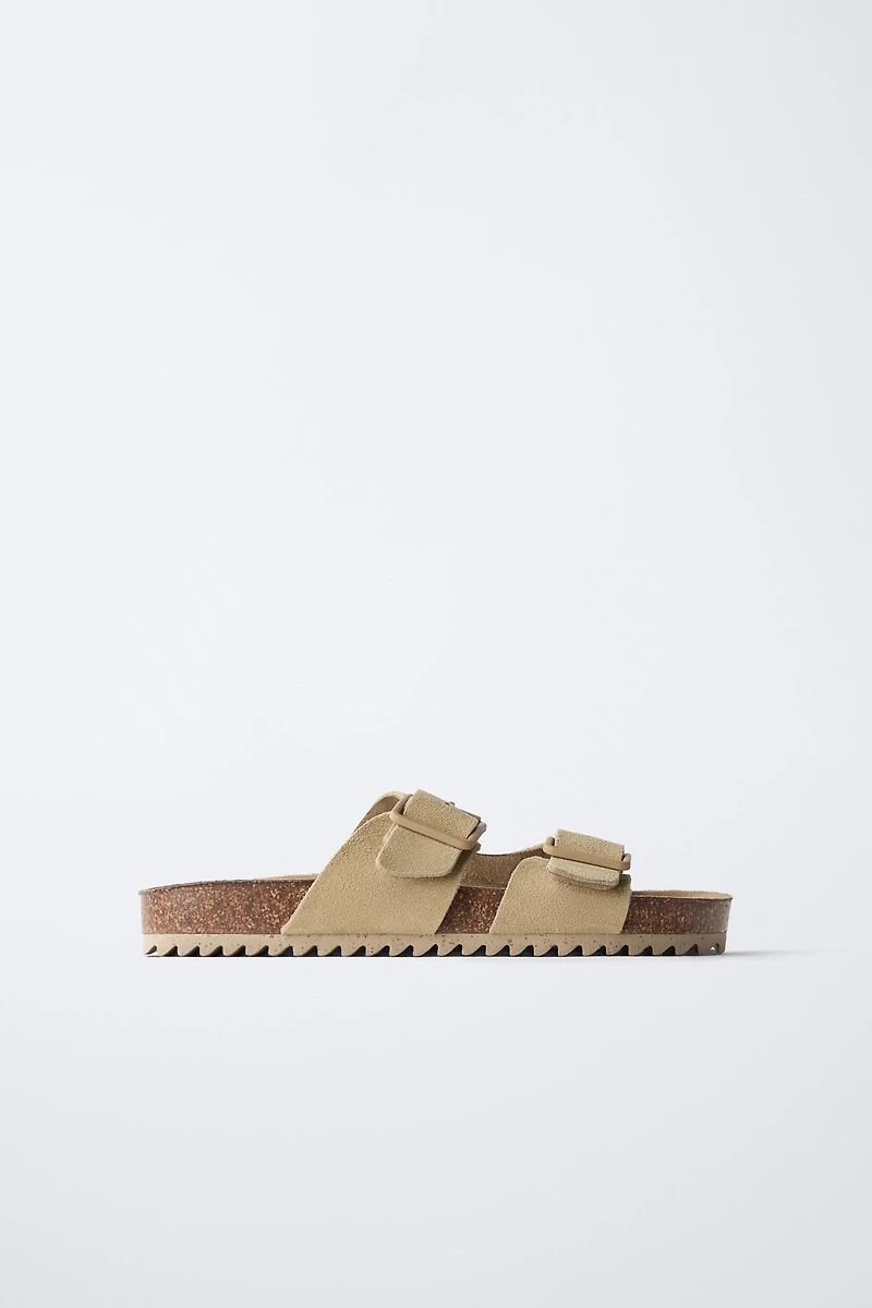 LEATHER BUCKLE SANDALS