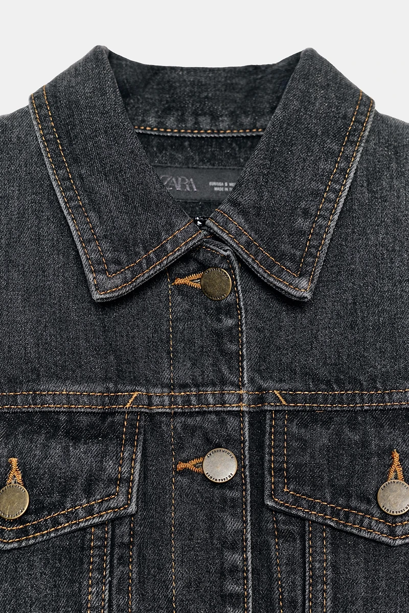 ZW COLLECTION FITTED DENIM JACKET