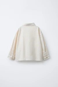 EMBROIDERED TREE TEXTURED SHIRT