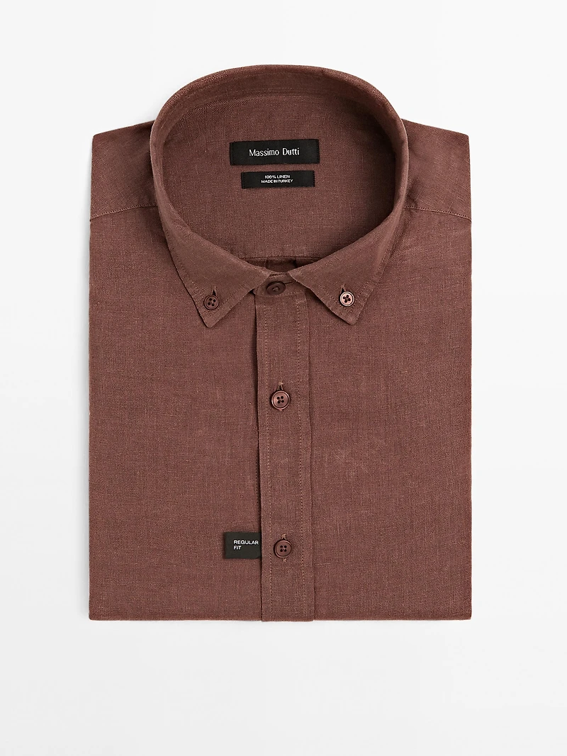 100% linen regular fit shirt