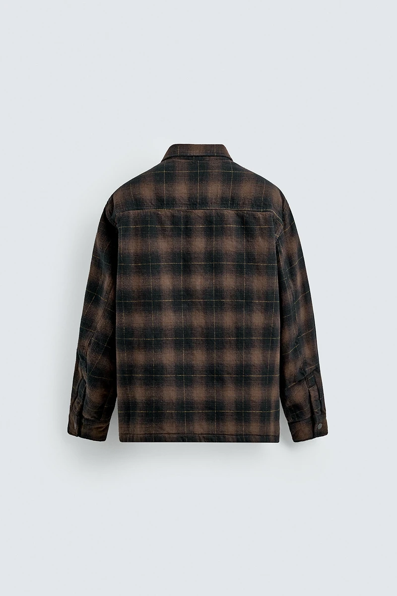 PLAID PADDED OVERSHIRT