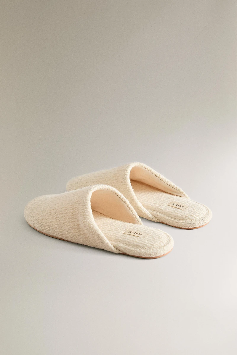 WOOL MULE SLIPPERS