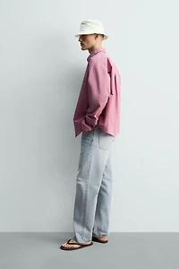 CHEMISE REGULAR FIT EN COTON LAVÉ