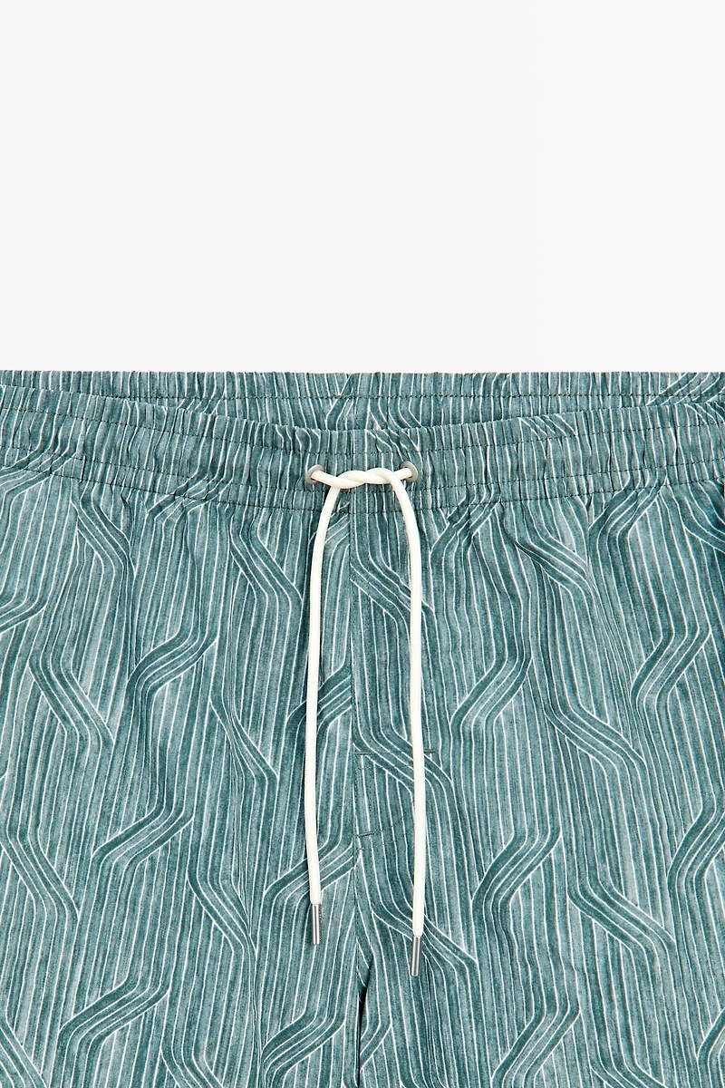 Printed swimming trunks