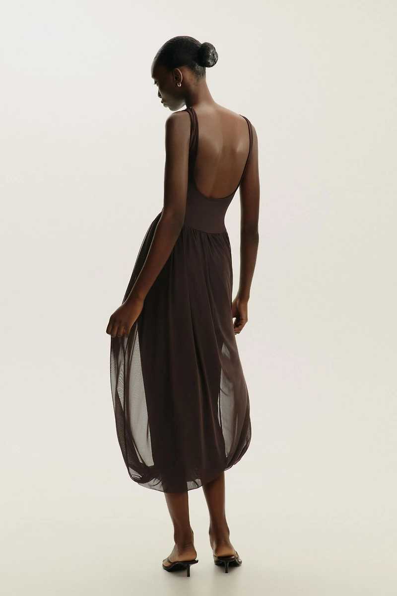 COMBINATION TULLE DRESS
