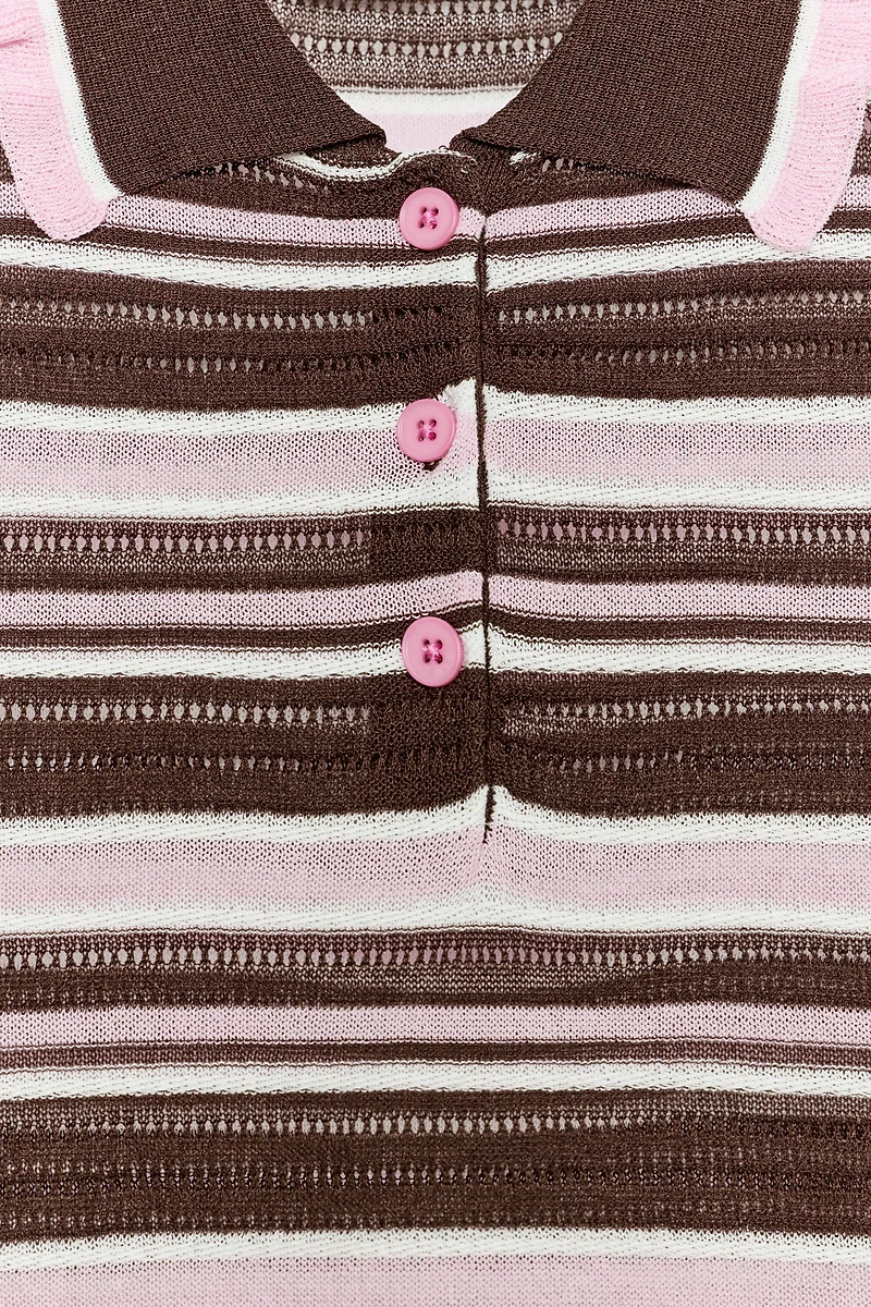 STRIPED KNIT POLO