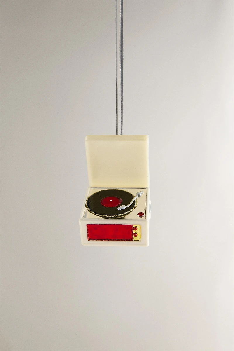 RECORD PLAYER CHRISTMAS TREE ORNAMENT