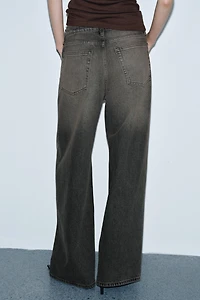 ZW COLLECTION MID-RISE WIDE LEG JEANS WITH DARTS