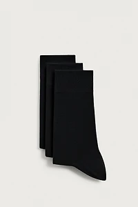 THREE-PACK OF MERCERIZED COTTON BLEND SOCKS