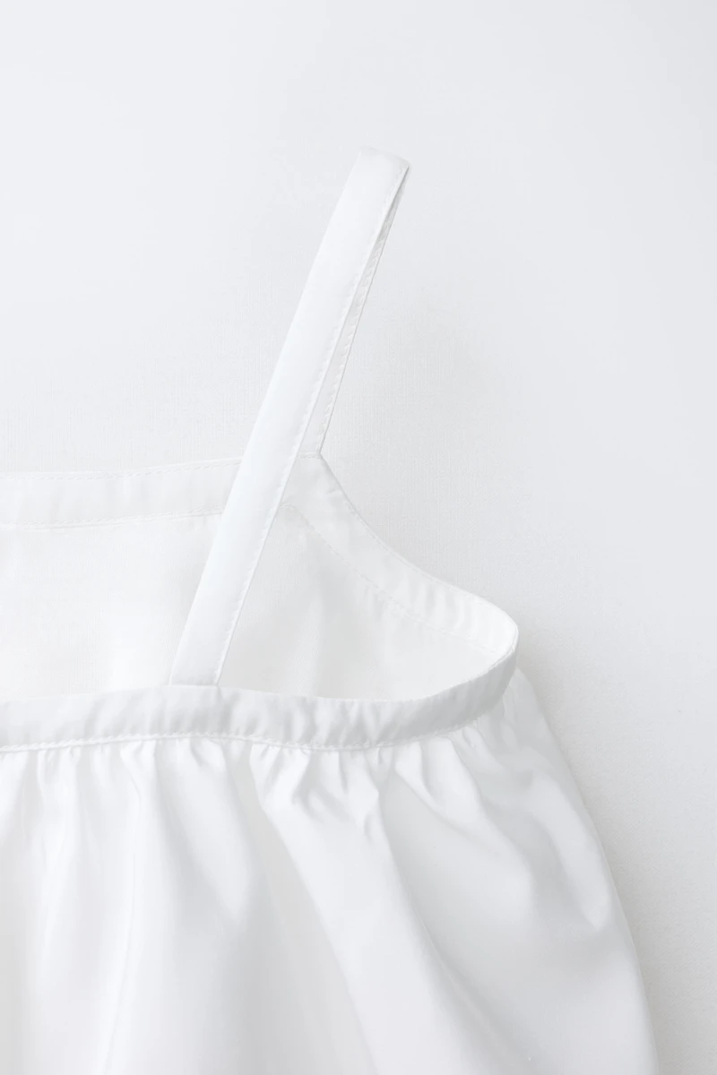 TAFFETA CROPPED TOP