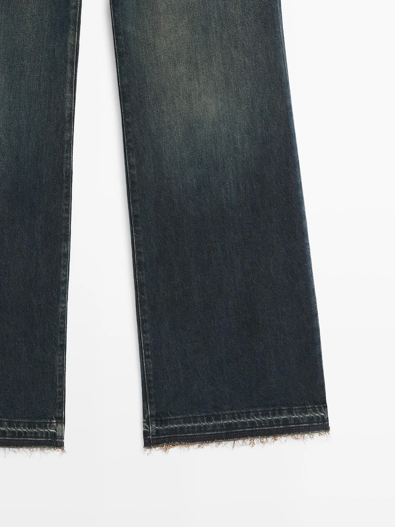 Mid-rise bell bottom jeans