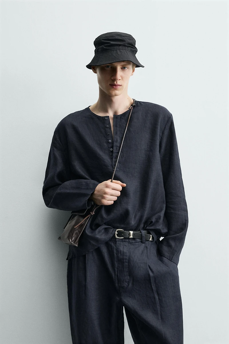 100% HEMP HENLEY SHIRT