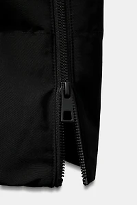 LONG WATER REPELLENT WINDPROOF HOODED DOWN COAT