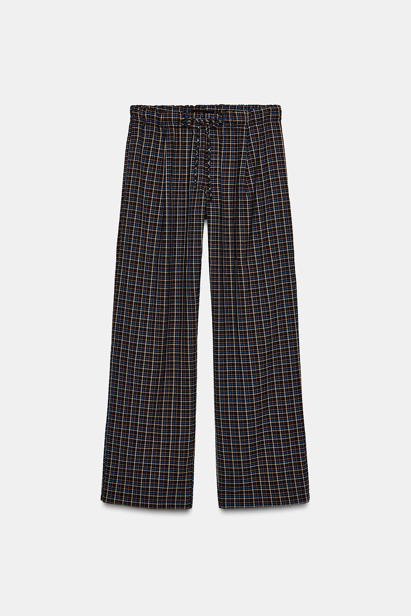 PLAID PAJAMA PANTS