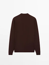 Wool blend crew neck sweater