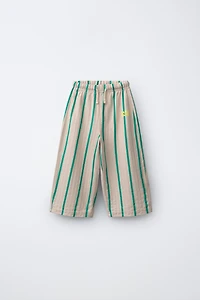 STRIPED TEXTURED PANTS