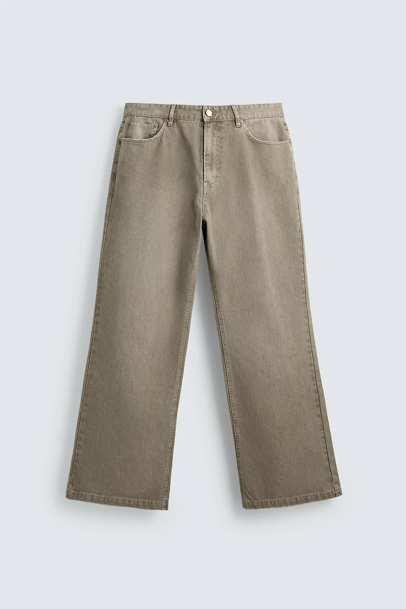 PANTALON FLARE FIT STRUCTURÉ EN COTON