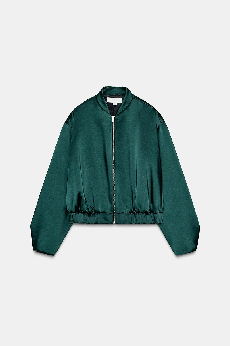 SATIN BOMBER JACKET