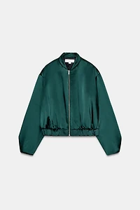 SATIN BOMBER JACKET