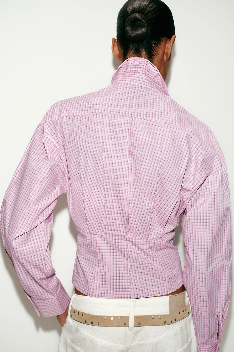 PLAID SHIRT WITH BACK DARTS