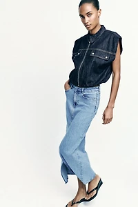 Z1975 DENIM MIDI SKIRT WITH SLIT