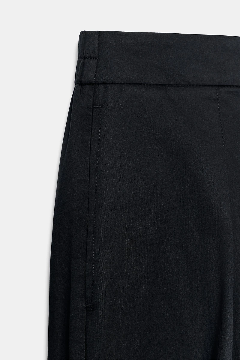 POPLIN BARREL PANTS