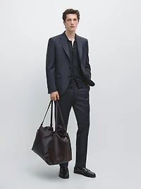 100% cool wool striped suit blazer
