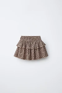 JUPE À ÉLASTIQUES ANIMAL PRINT