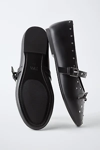 STUDDED BALLET FLATS