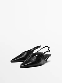 High-heel slingback shoes
