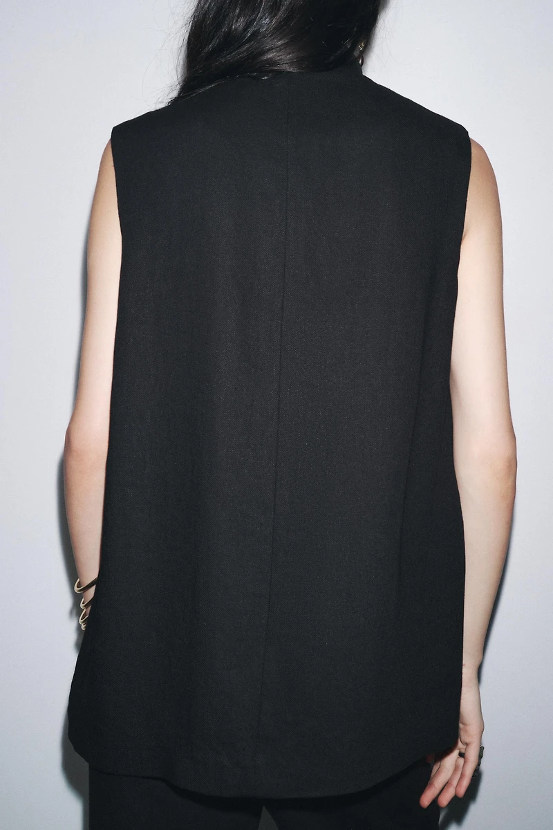 GILET MÉLANGE LIN ZW COLLECTION