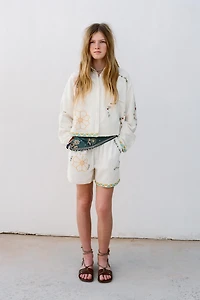 CHEMISE BRODERIES AVEC COTON ET LIN
