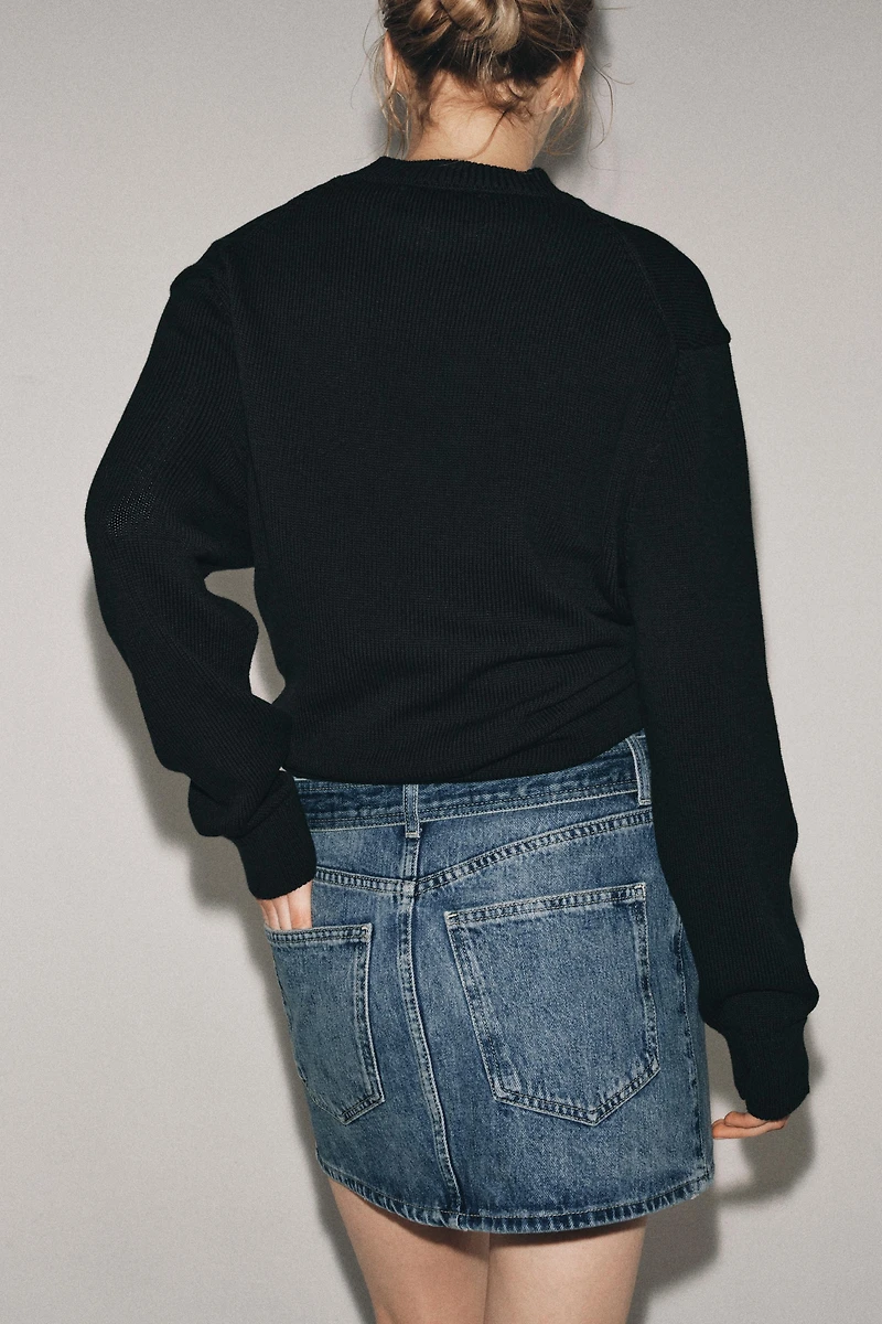 ZW COLLECTION DENIM MINI SKIRT