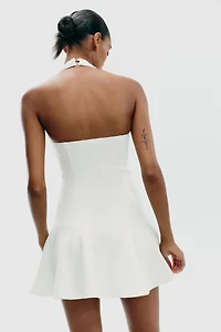 HALTER INTERLOCK SHORT DRESS