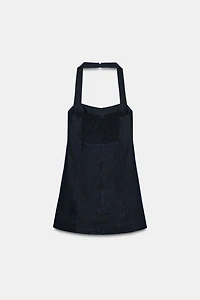 LINEN TOGGLE MINI DRESS