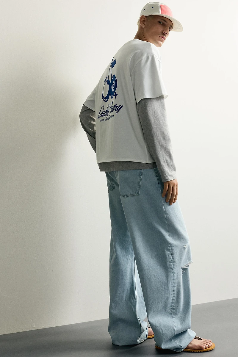 CONTRAST GRAPHIC RELAXED FIT T-SHIRT