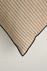 STRIPED VELVET THROW PILLOW COVER