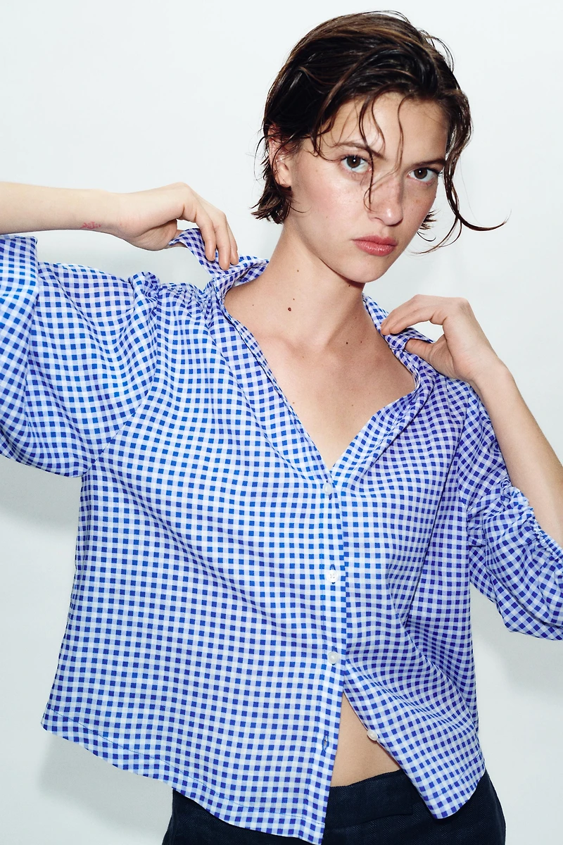 GINGHAM LINEN SHIRT
