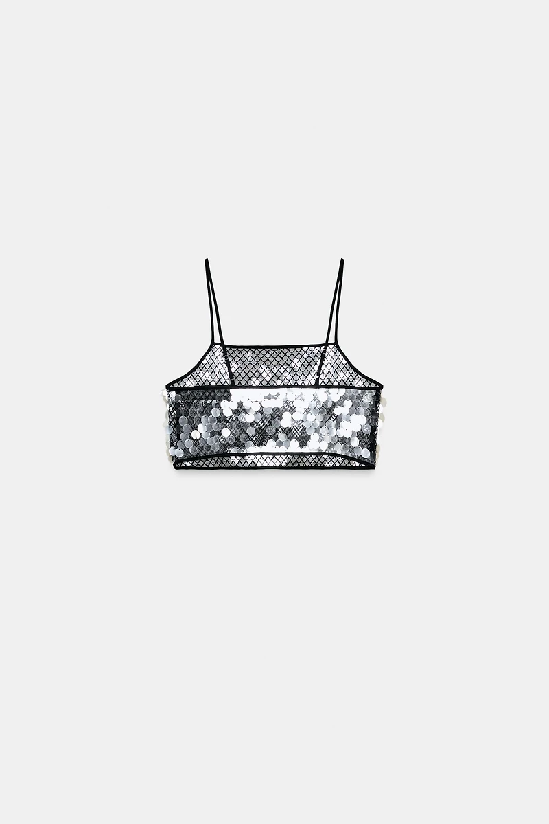 SEQUIN CROP TOP