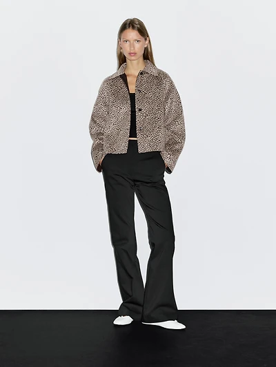Short wool blend coat