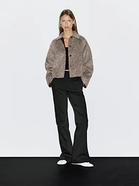 Manteau court laine
