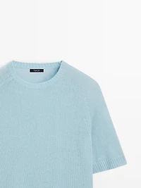 Pull manches courtes alpaga en maille