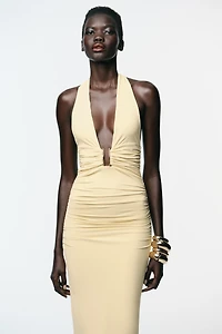 ROBE EN POLYAMIDE HALTER