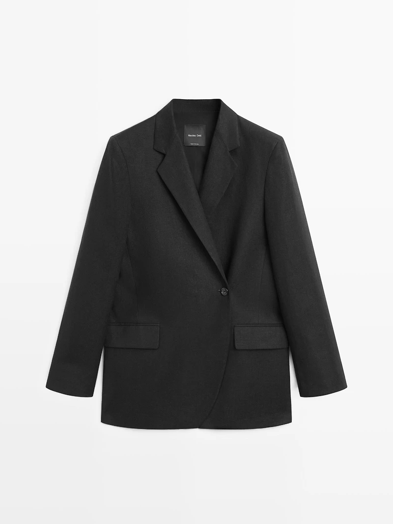 Blazer croisé 100 % lin