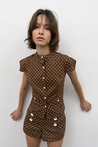 POLKA DOT POPLIN TOP