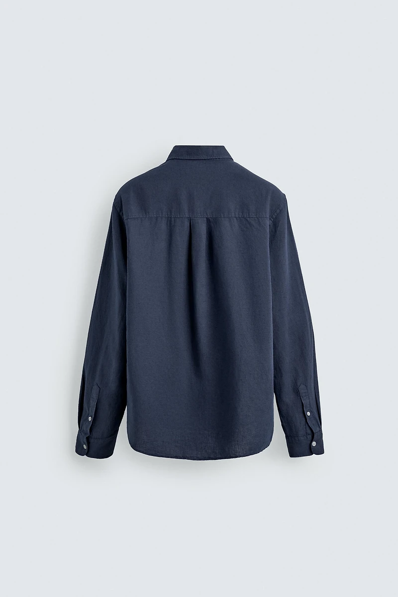 CHEMISE REGULAR FIT LIN-COTON