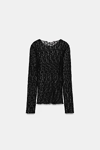 LONG SLEEVE LACE TOP
